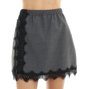 MINI GONNA PIZZO GRIGIO